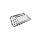 Edelstahltablett flach - 34cm - 24.5cm - 1.9cm