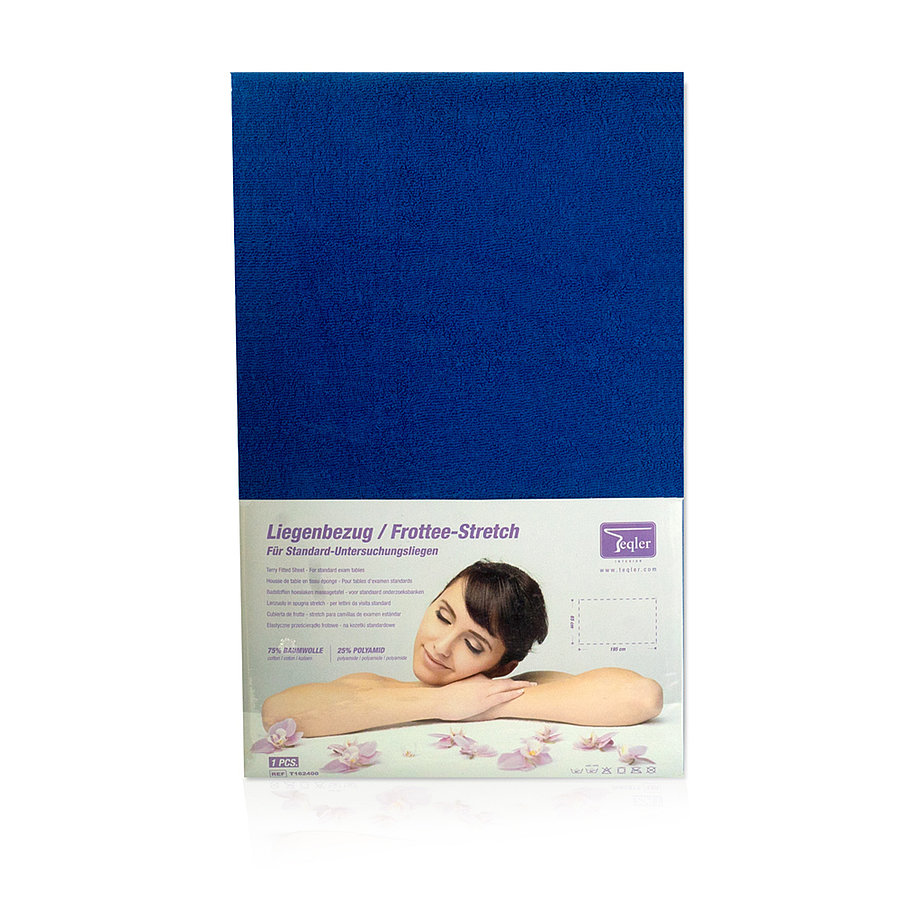 Liegenbezug Frottee-Stretch 65x195cm - dunkelblau