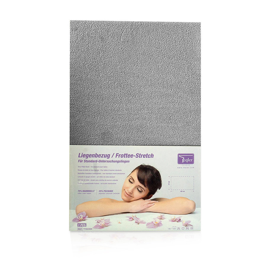 Liegenbezug Frottee-Stretch 65x195cm - grau