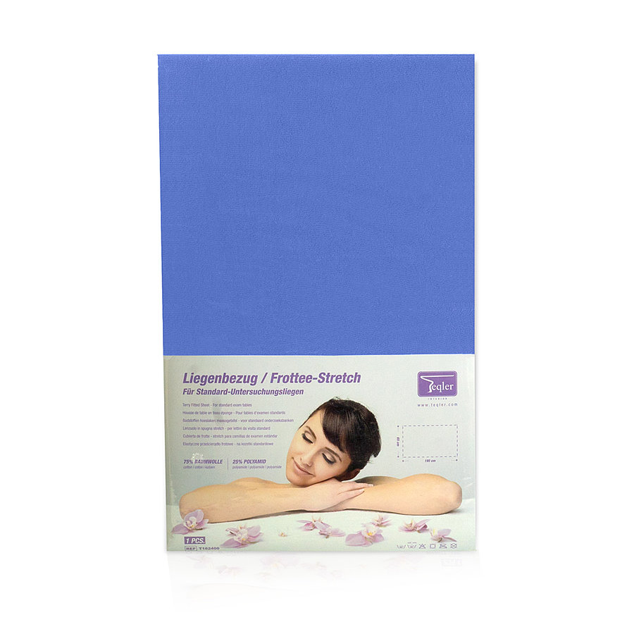 Liegenbezug Frottee-Stretch 65x195cm - hellblau