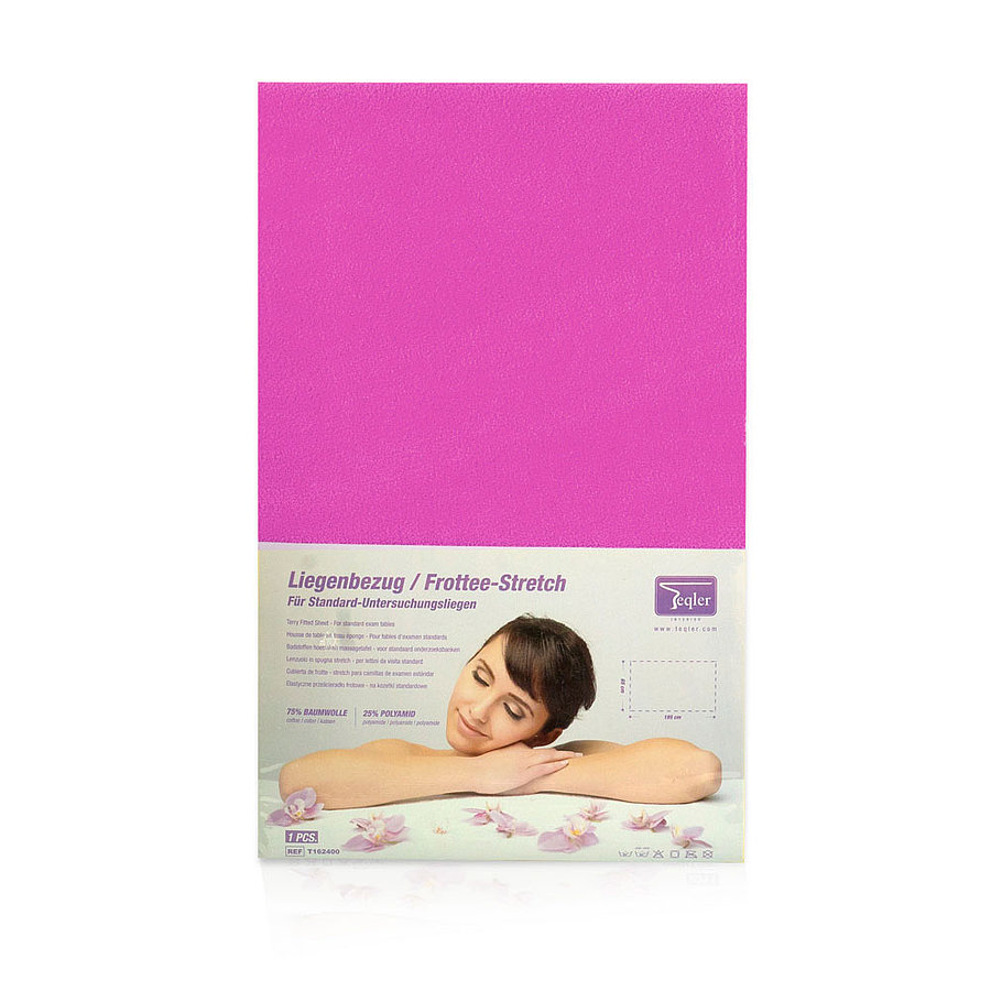 Liegenbezug Frottee-Stretch 65x195cm - pink