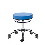 Rollhocker mit Ringmechanik - blau