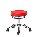 Rollhocker mit Ringmechanik - rot
