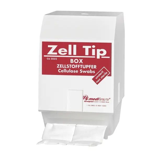 Spenderbox für Zellstofftupfer