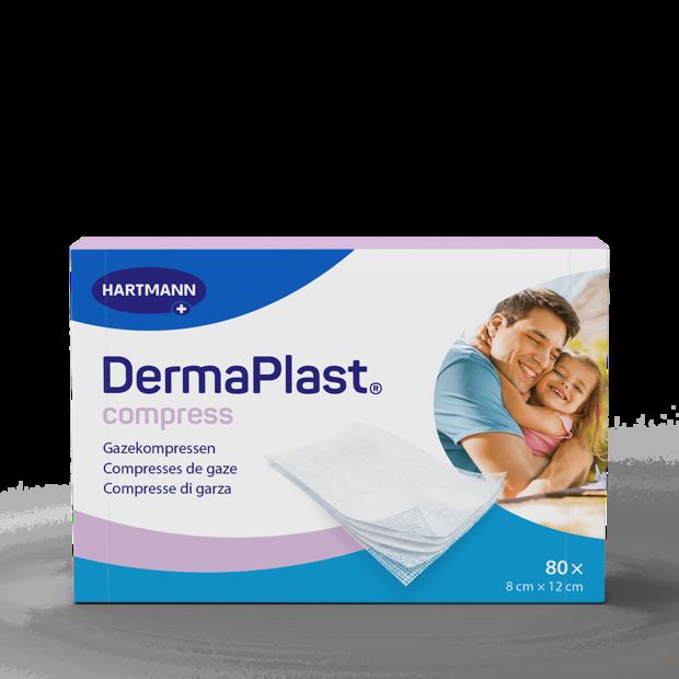DermaPlast Gazekompresse, 8x12cm, 80Stk