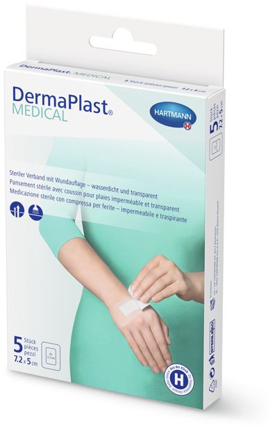 DermaPlast Medical steriler Transparentverband, 5x7.5cm