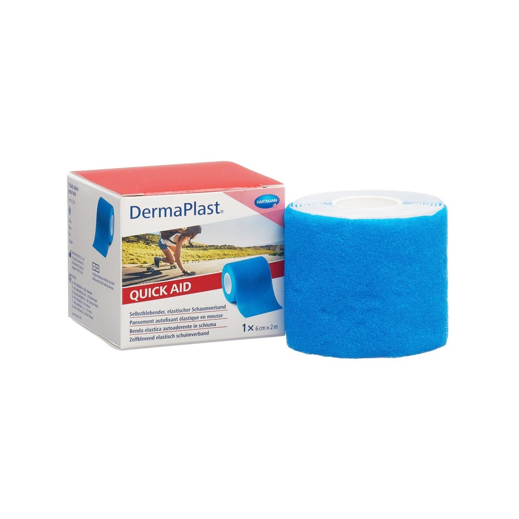 DermaPlast QuickAid, 6cmx2m, 1Stk, - blau