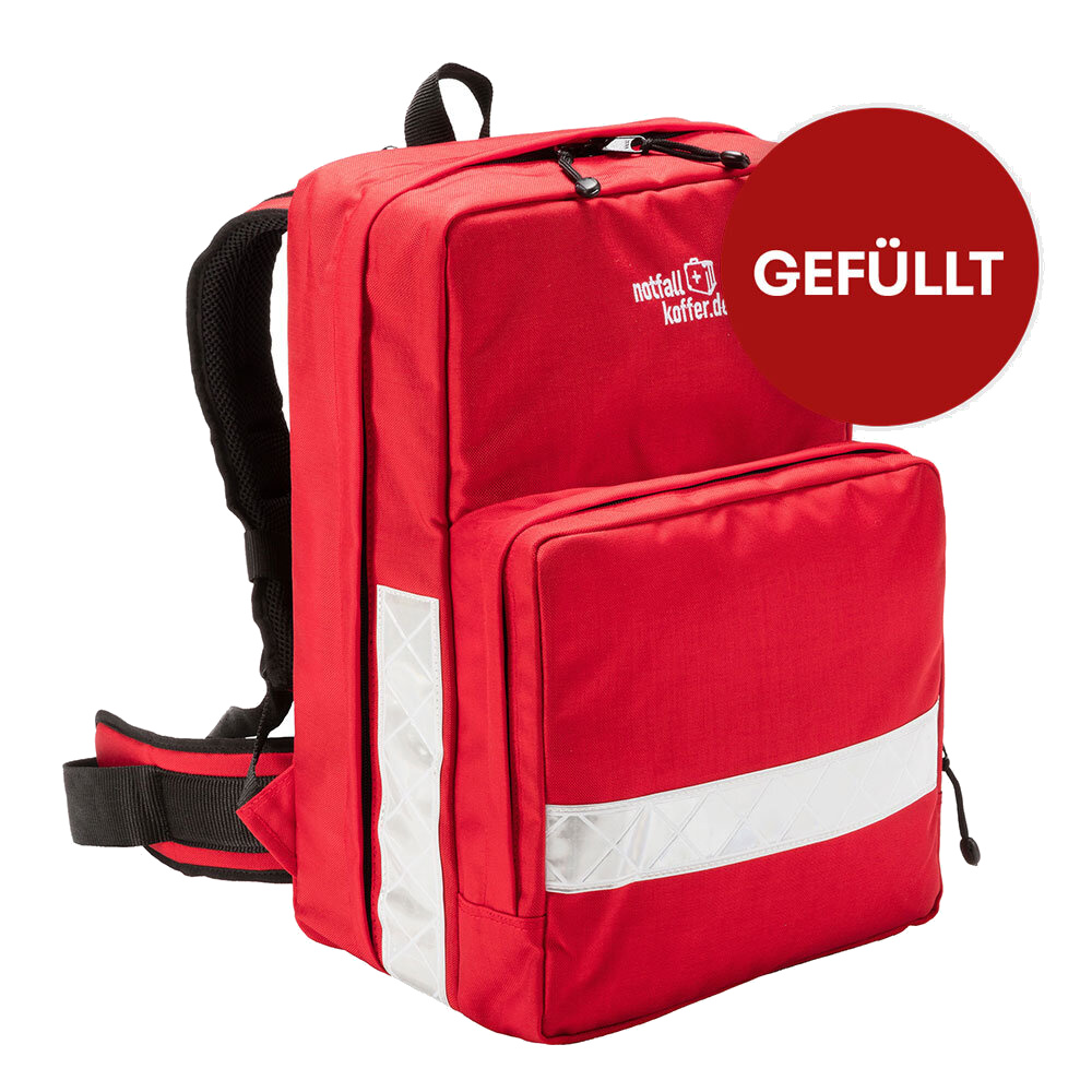 Notfallrucksack O2, gefüllt