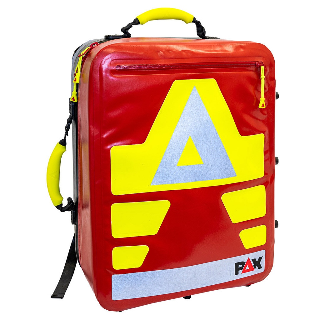 PAX Notfallrucksack P5/11 - rot - 1xKlarsichtmodulset 1 & 1x Klarsichtmodul 2