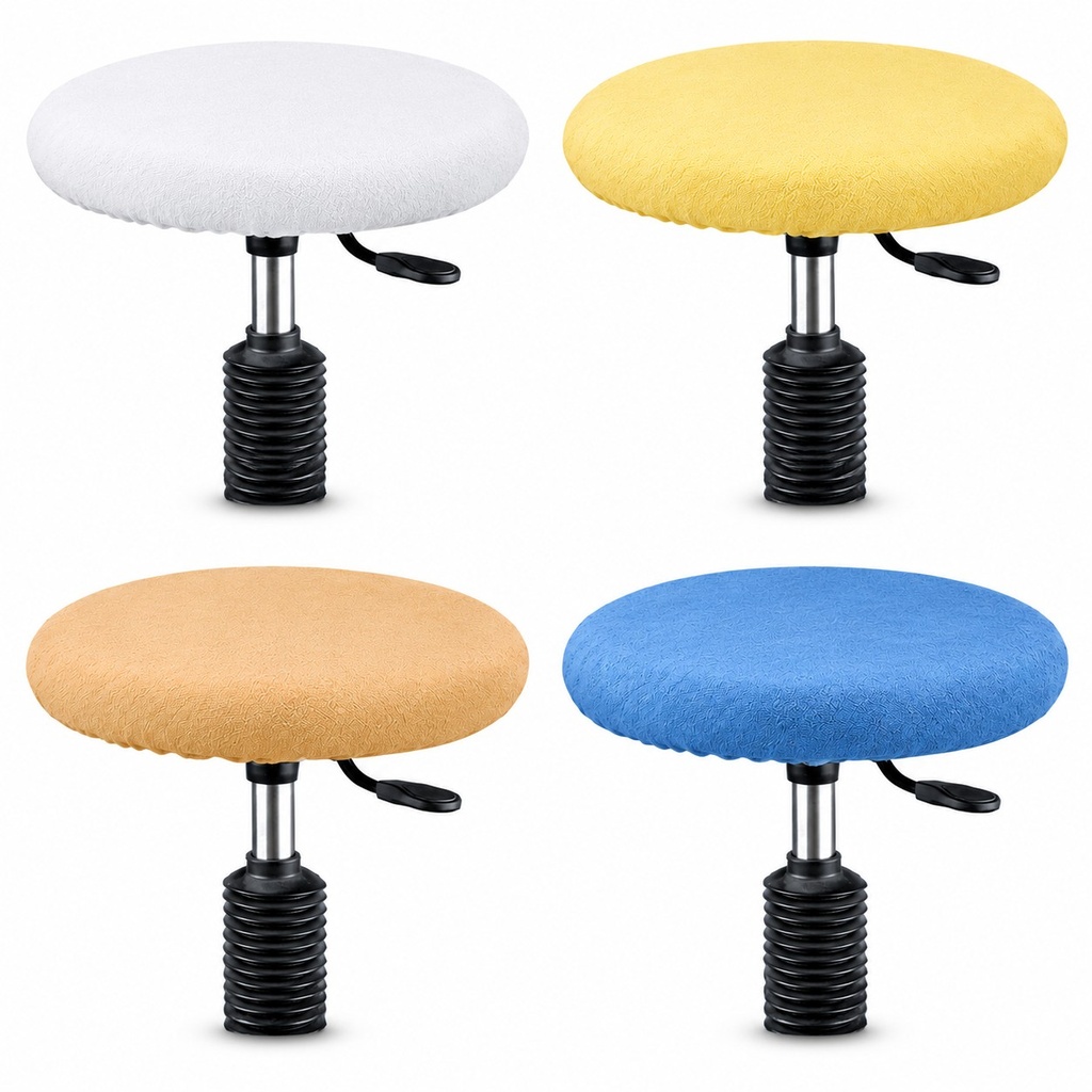 Hockerbezug Frottee bis 45cm - weiss