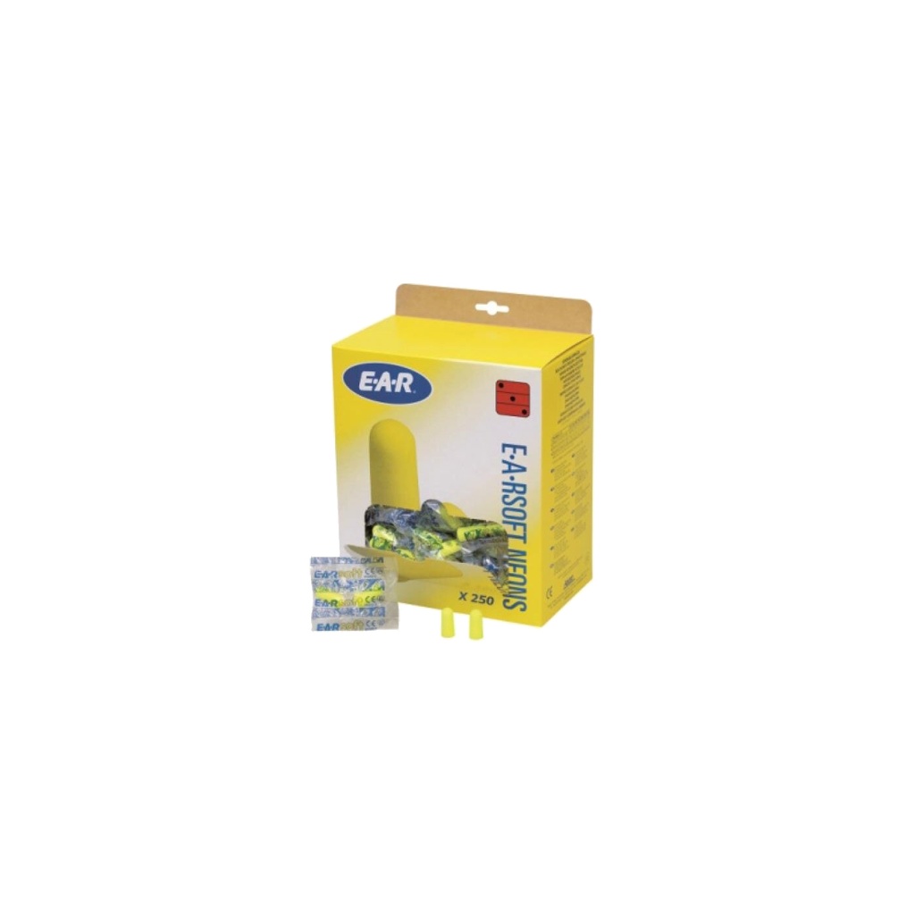 3M Konische Gehörschutzstöpsel EARsoft Neon 250 Paar