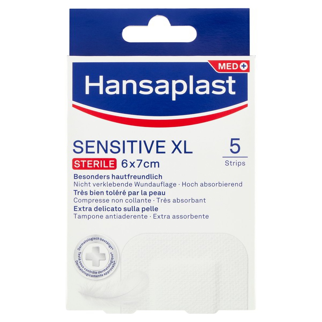 Hansaplast Sensitive steril, 5 Stück - XL
