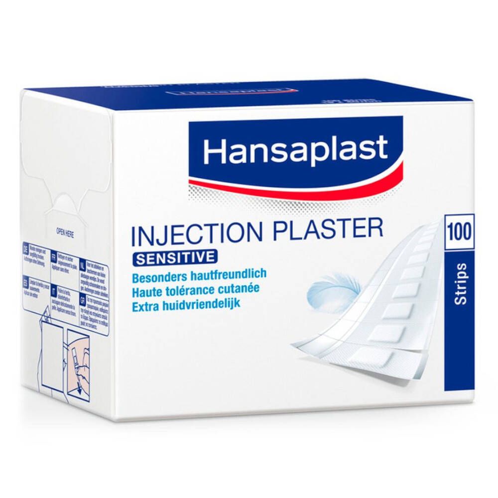 Hansaplast Sensitive Injektionspflaster weiß, 1,9 x 4 cm 100 Stk