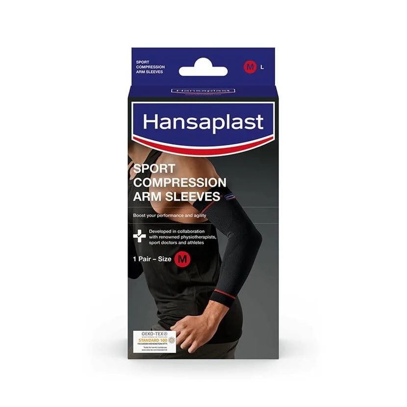 Hansaplast Sport Compression Arm sleeves Armbandagen Gr. M 2 Stk