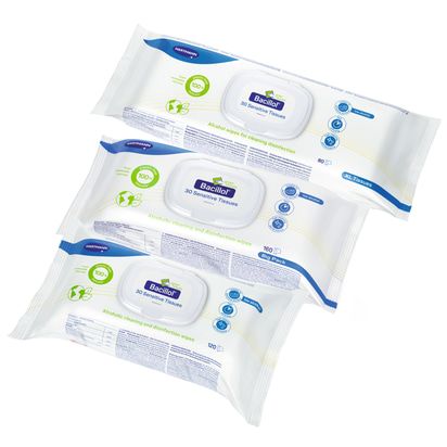 Bacillol 30 Sensitive Green Tissues Flächen-Desinfektionstücher, 80 Stück