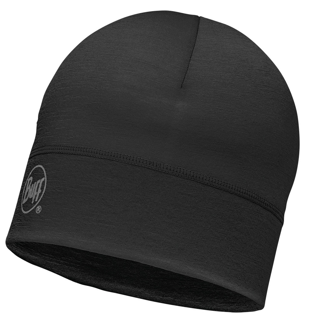 Buff Mütze Leicht Merino - schwarz