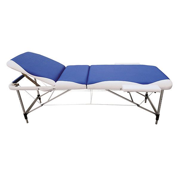 3-Zonen Massageliege, klappbar - blau