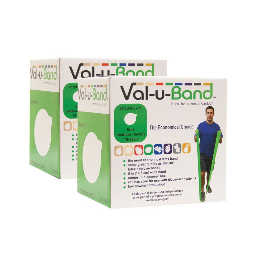 Übungs-/Fitnessband (besonders wenig Pulver) Set 2x45m, medium