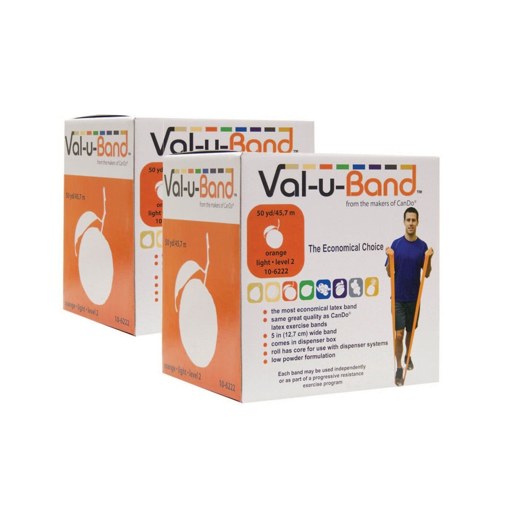 Übungs-/Fitnessband (besonders wenig Pulver) Set 2x45m, leicht