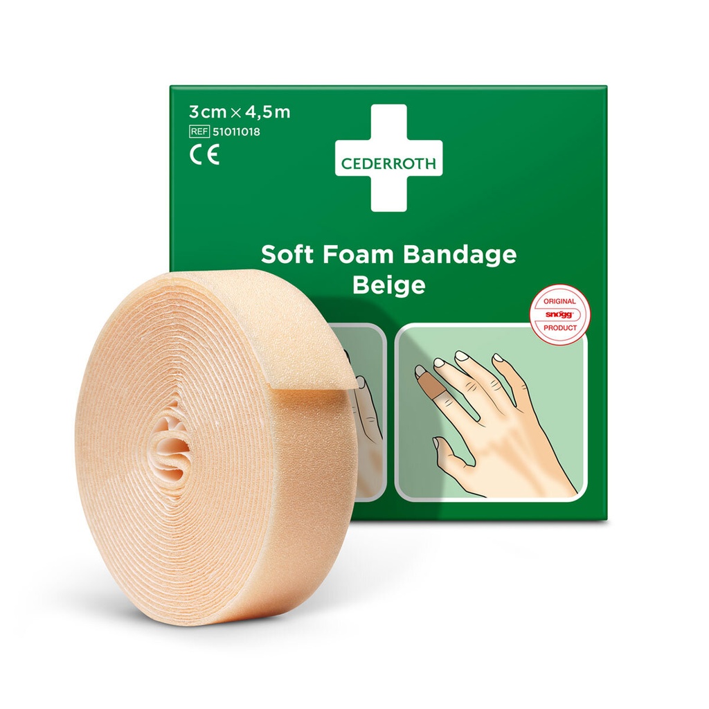 Soft Foam Bandage Pflaster - natur - 3cm