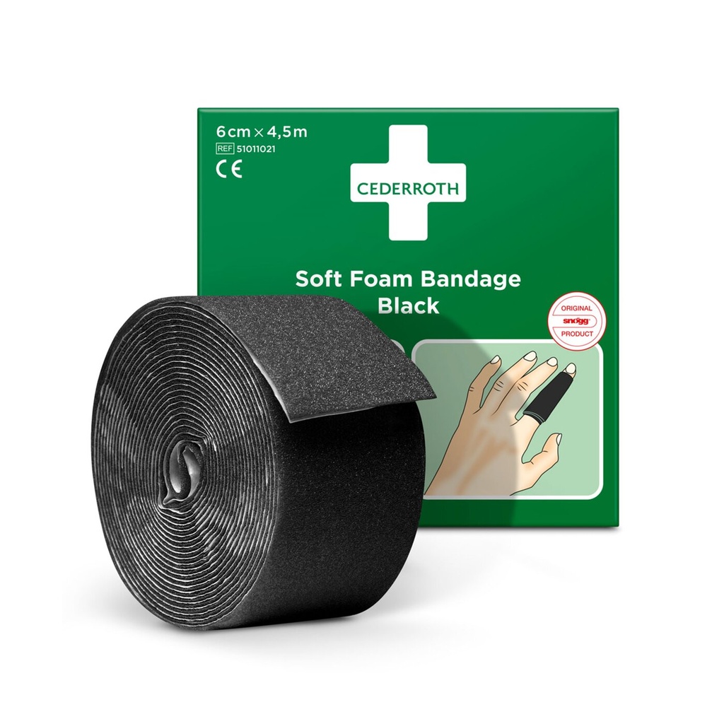 Soft Foam Bandage Pflaster - schwarz - 6cm