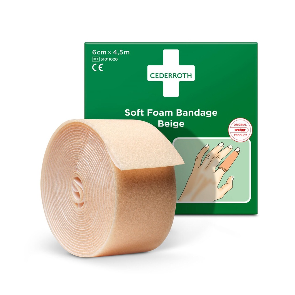 Soft Foam Bandage Pflaster - natur - 6cm