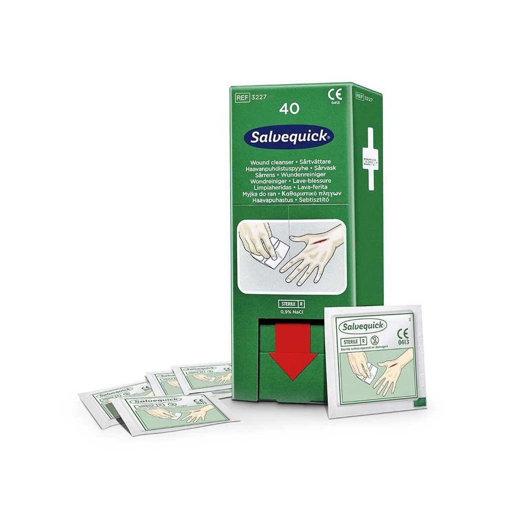 Salvequick Wund-Reinigungstücher, 40Stk