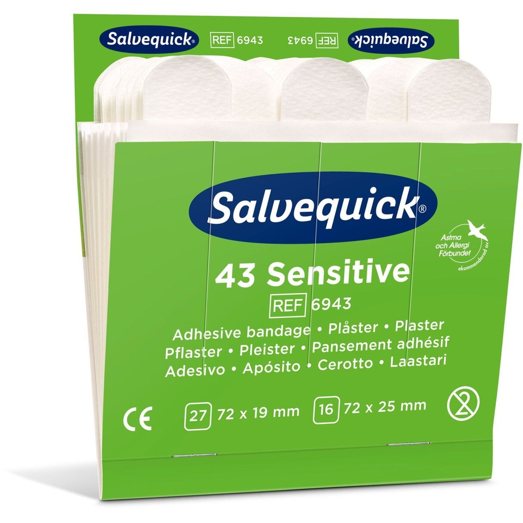 6943 Salvequick Sensitive Pflaster, 43Stk