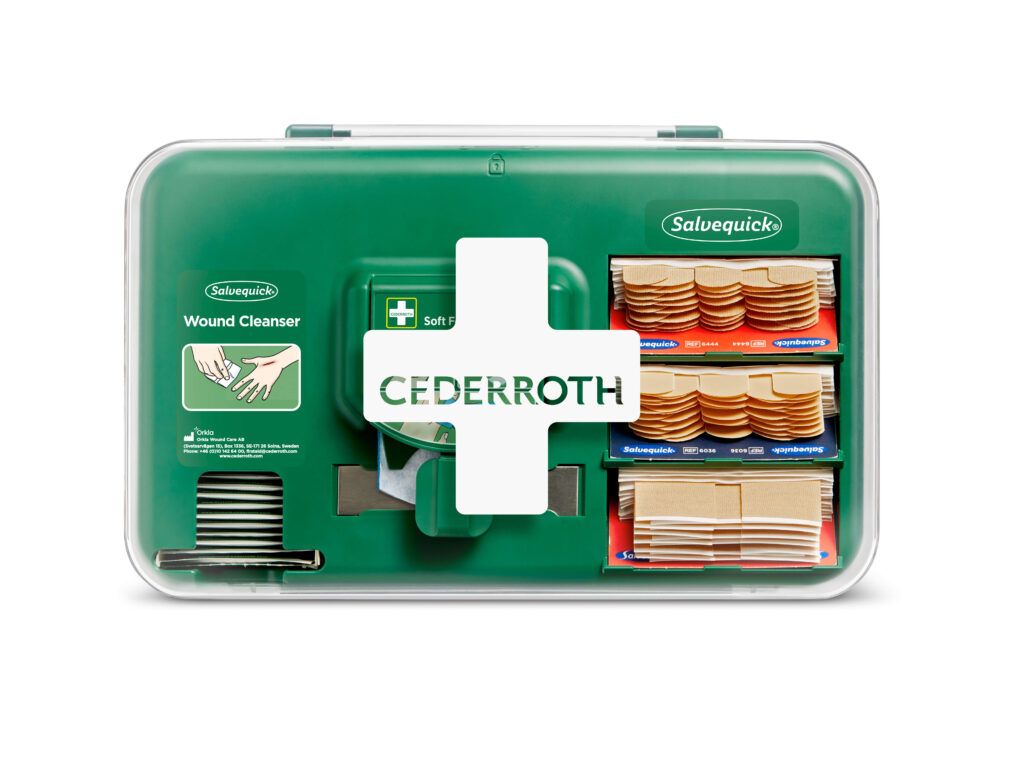 Cederroth Wound Care Dispenser, gefüllt, grün
