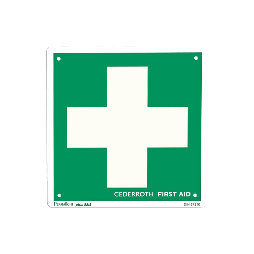 Aushang Schild Erste-Hilfe, 20x20cm