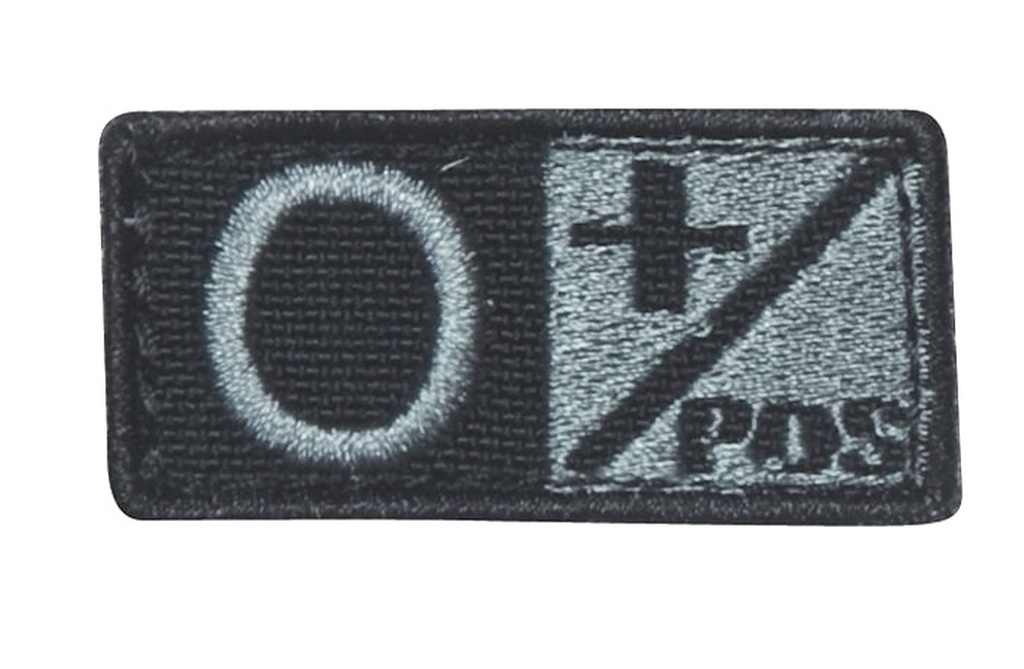 Condor Blutgruppenpatch - schwarz-grau - 0 positiv