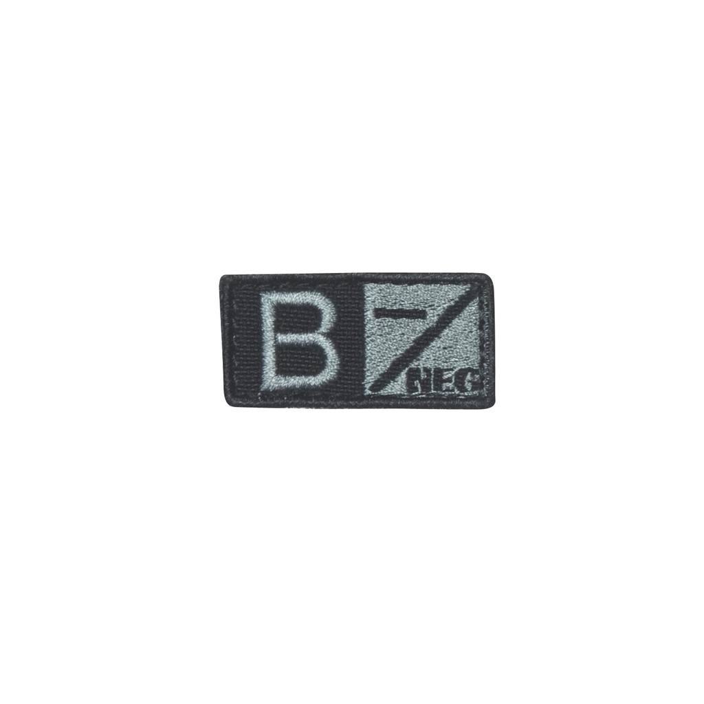 Condor Blutgruppenpatch - schwarz-grau - B negativ