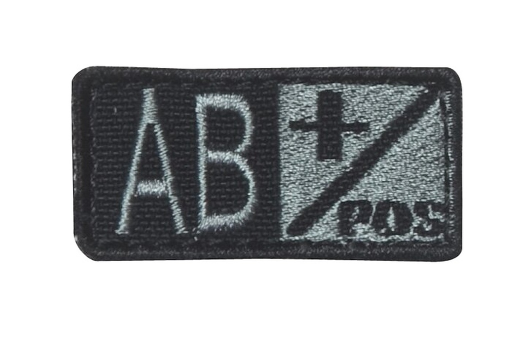 Condor Blutgruppenpatch - schwarz-grau - B positiv