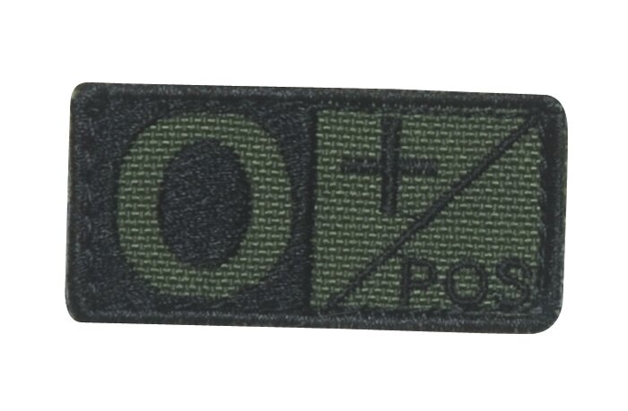 Condor Blutgruppenpatch - schwarz-oliv - 0 positiv