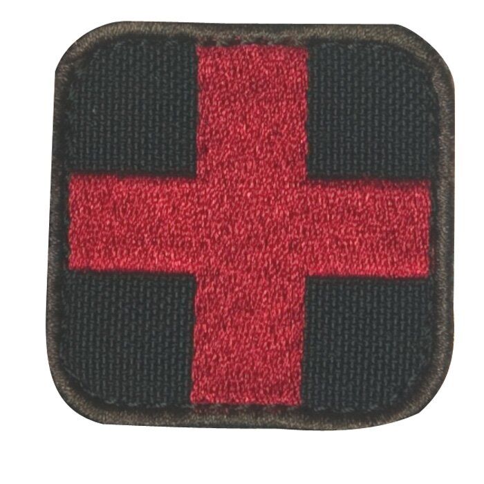 Condor Medizinkreuz mit Klett 6er Pack Schwarz/Rot