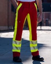 Sanität Einsatzhose Rot-Neongelb, EN20471, Kl.1 - 62W