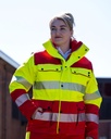 Parka Einsatzjacke Rot-Neongelb, EN20471, Klasse 2 - S