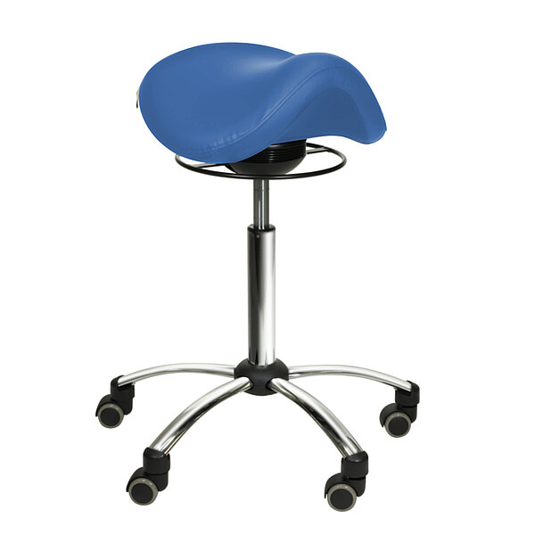 Sattelhocker mit Schwingmechanismus - blau