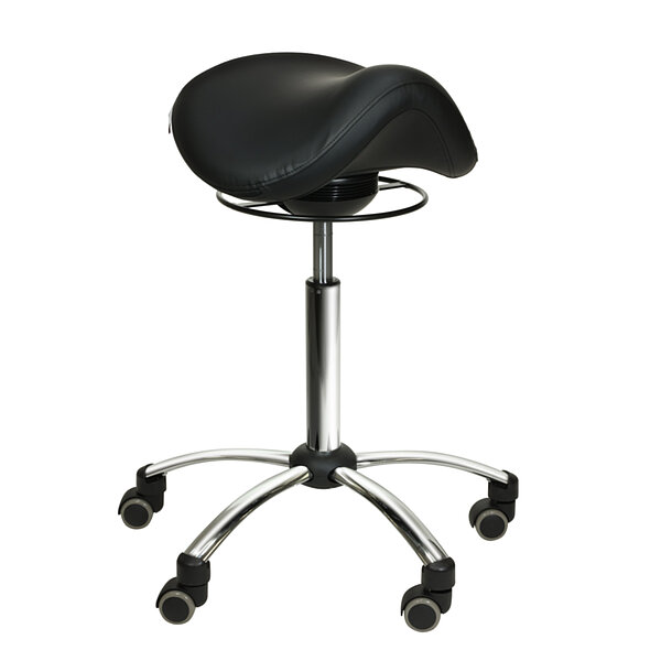 Sattelhocker mit Schwingmechanismus - schwarz
