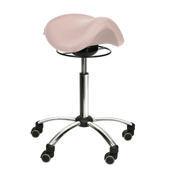Sattelhocker mit Schwingmechanismus - rosa