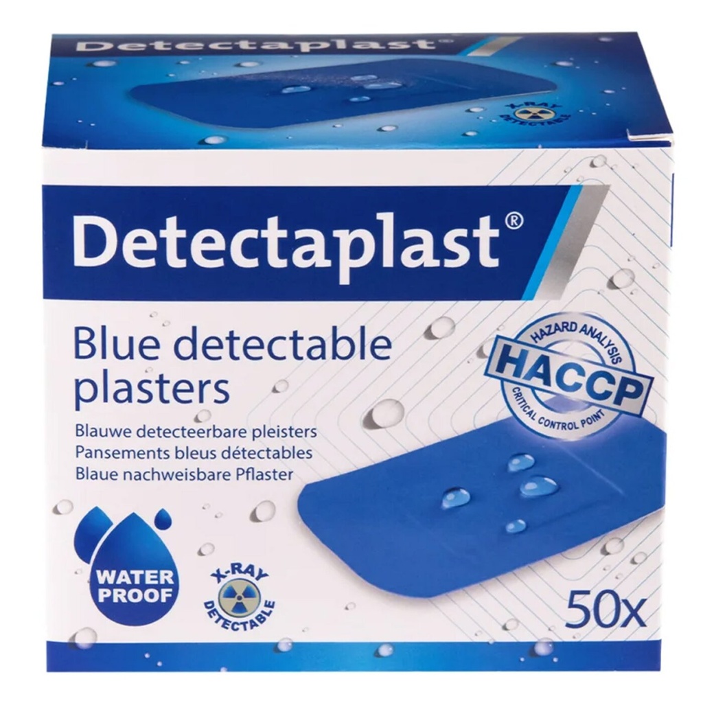 Detectaplast X-Ray Universalpflaster, Röntgen- und Metalldetektierbar - 7.2cm - 5cm - 50 Stück