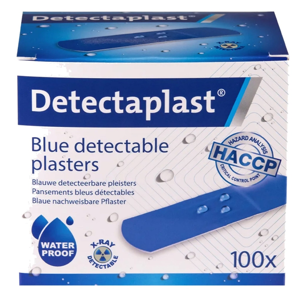 Detectaplast X-Ray Universalpflaster, Röntgen- und Metalldetektierbar - 7.2cm - 2.5cm - 100 Stück