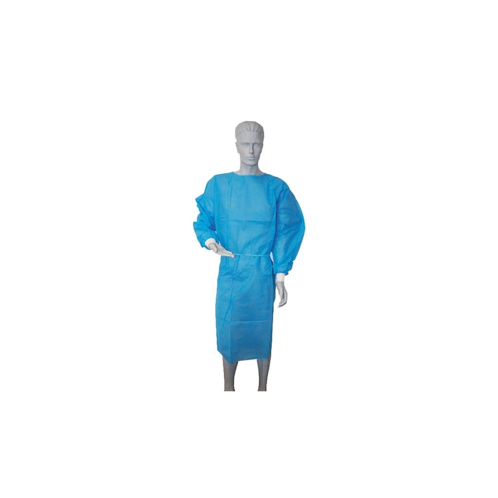 Besucherkittel blau mit Strickbündchen 144x160cm XL blau