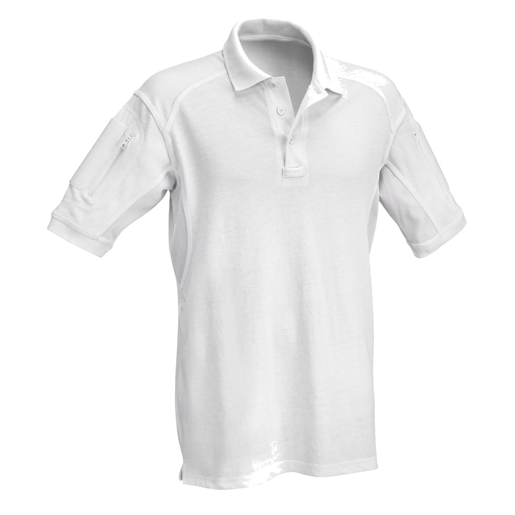 DEFCON5 Taktisches Polo kurzarm mit Taschen - weiss - L