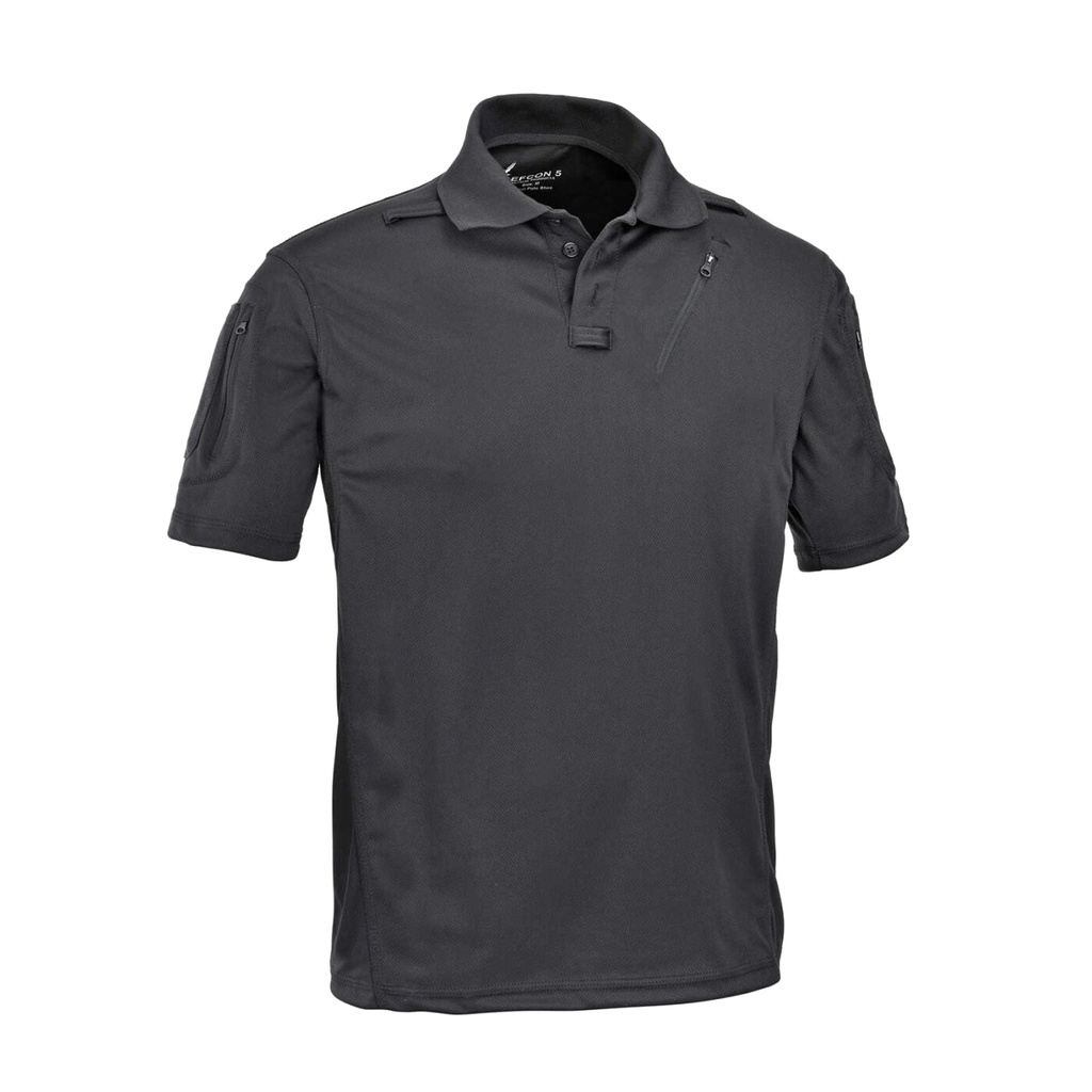 DEFCON5 Advanced Tactical Polo kurzarm mit Taschen aus Polyester Mesh - schwarz - S