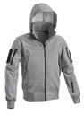DEFCON5 Pulloverjacke mit Kapuze - grau - L