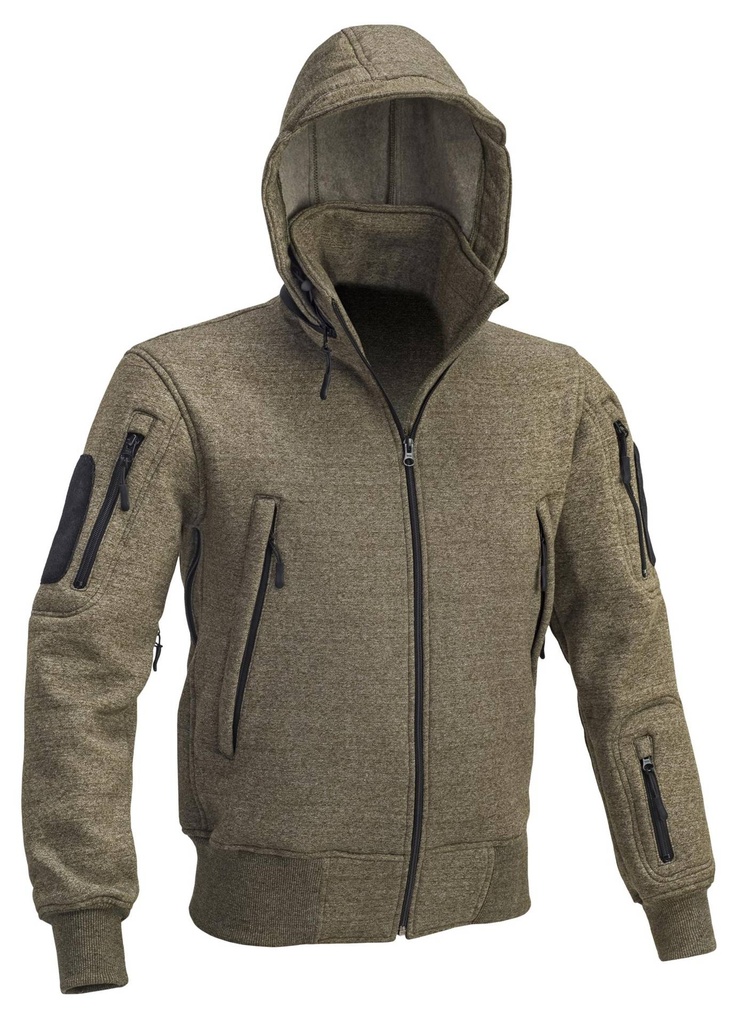 DEFCON5 Pulloverjacke mit Kapuze - OD grün - L