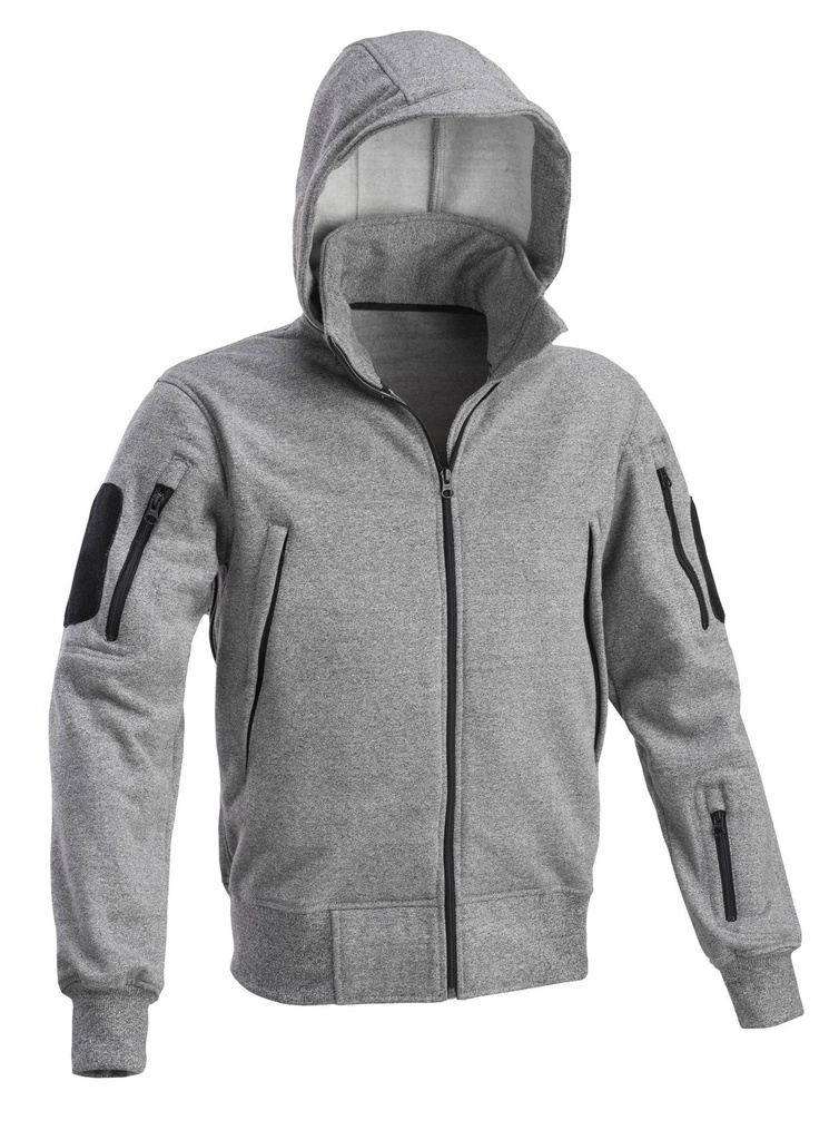 DEFCON5 Pulloverjacke mit Kapuze - grau - 3XL