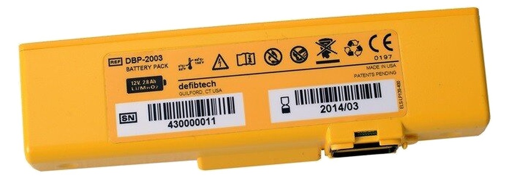 Batterie Defibtech Langzeit zu Lifeline VIEW