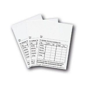 Terminkarte, Behandlungskarte, nächster Termin, 500Stk, weiss, neutral